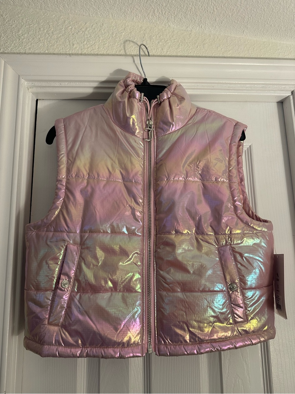 Juicy Couture Iridescent Pink Puffer Vest - NWT